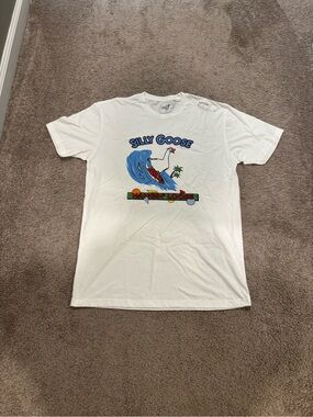 Men’s White Large Silly Goose Hangin’ Loose T-Shirt Size NWT